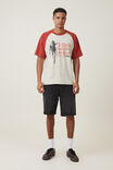 Premium Loose Fit Music T-Shirt, LCN BRA IVORY/BRUSCHETTA RED/MORGAN WALLEN - - alternate image 2