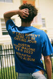 Premium Loose Fit Music T-Shirt, LCN BRA ROYAL BLUE / POST MALONE - 23 TOUR - alternate image 2