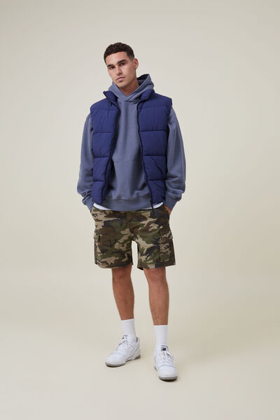 Recycled Puffer Vest, NAVY