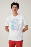 Premium Loose Fit Art T-Shirt, VINTAGE WHITE/SANTORINI STREETS - alternate image 1