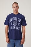 Camiseta - Loose Fit College T-Shirt, INDIGO / NY TRACK DIV - vista alternativa 1