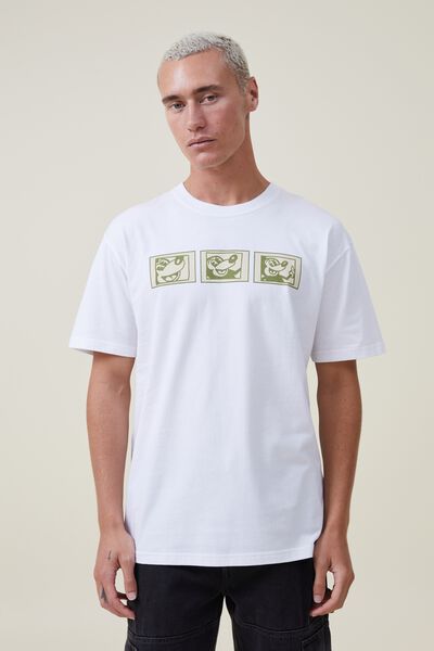 Mickey Loose Fit T-Shirt, LCN DIS WHITE/KEITH HARING - CLOSE UP