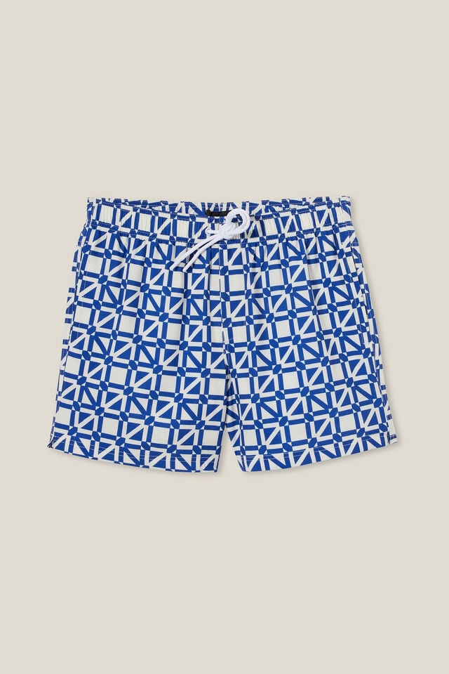 Stretch Swim Short, NAUTICAL BLUE TILE