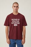 Loose Fit College T-Shirt, TRUE BURGUNDY/BLEEKER ST 1989 - alternate image 1