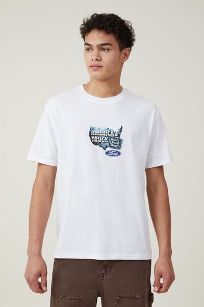 Ford Loose Fit T-Shirt, LCN FOR WHITE/AMERICA S TRUCK