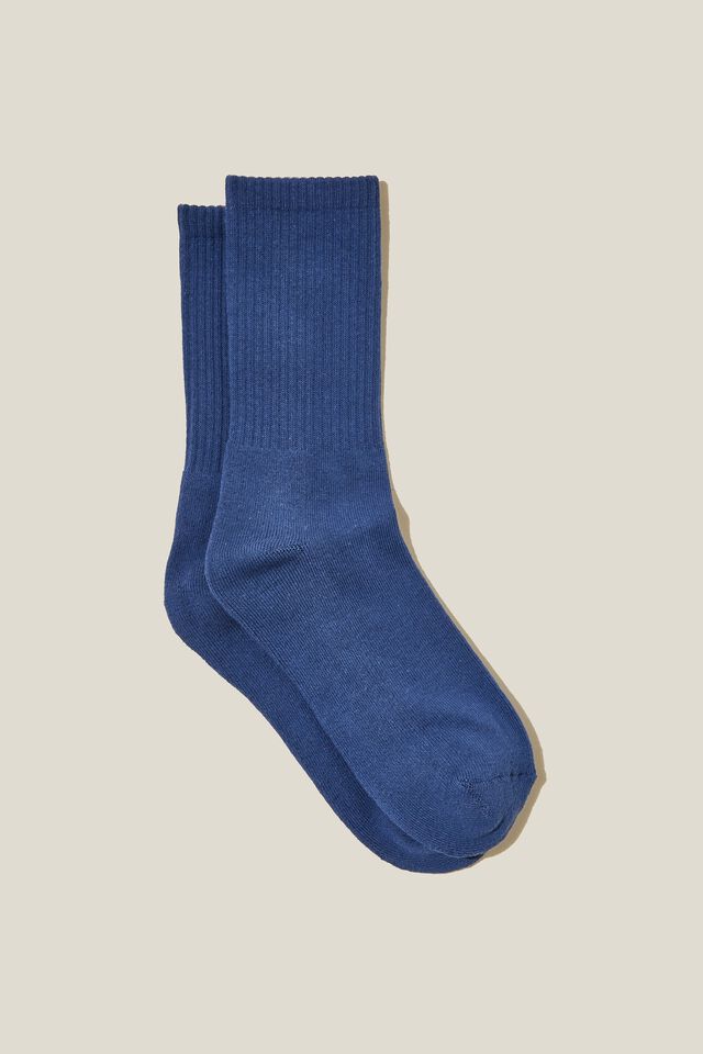 Essential Sock, WASHED COBALT
