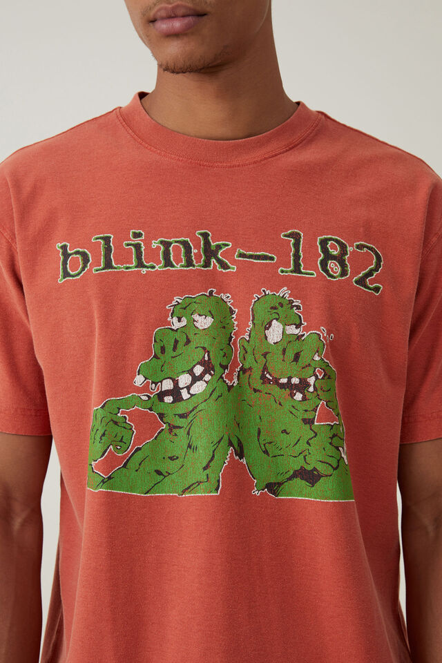 Blink 182 Loose Fit T-Shirt, LCN MT CINDER ORANGE/WASTING TIME