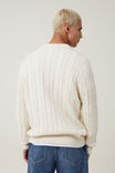 Cable Knit Crew, OFF WHITE CABLE - alternate image 3