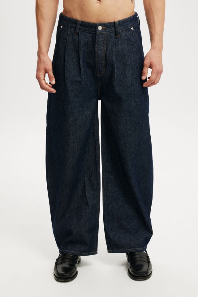 Baggy Balloon Jean, PLEAT SHUTTER BLUE