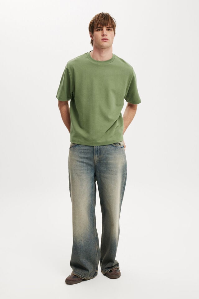 Cropped T-Shirt, SAGE TEXTURE