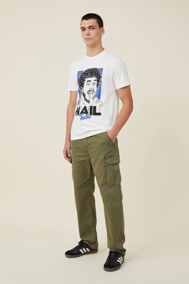 Tbar Collab Music T-Shirt, LCN WMG VINTAGE WHITE/JACK HARLOW - NAIL TECH