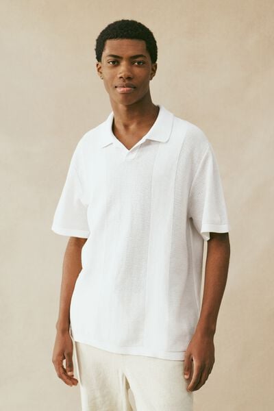 Resort Short Sleeve Polo, WHITE