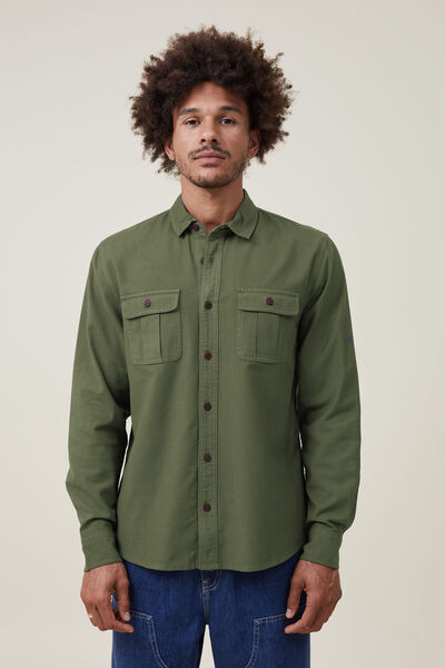 Greenpoint Long Sleeve Shirt, JUNGLE