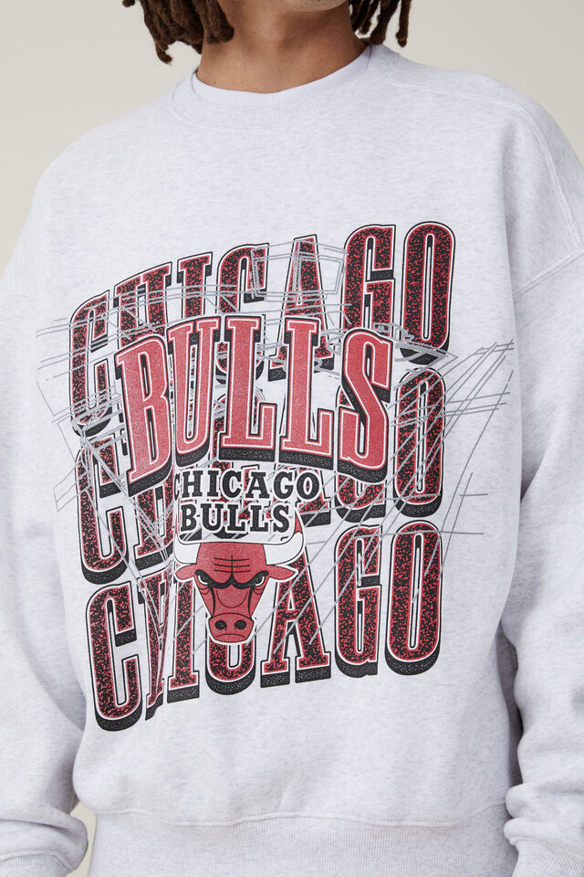 Nba Oversized Sweater, LCN NBA ATHLETIC MARLE / CHICAGO BULLS LOGO B