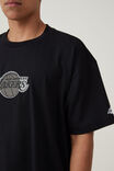 NBA LA Lakers Box Fit T-Shirt, LCN NBA BLACK / LAKERS - TONAL - alternate image 4