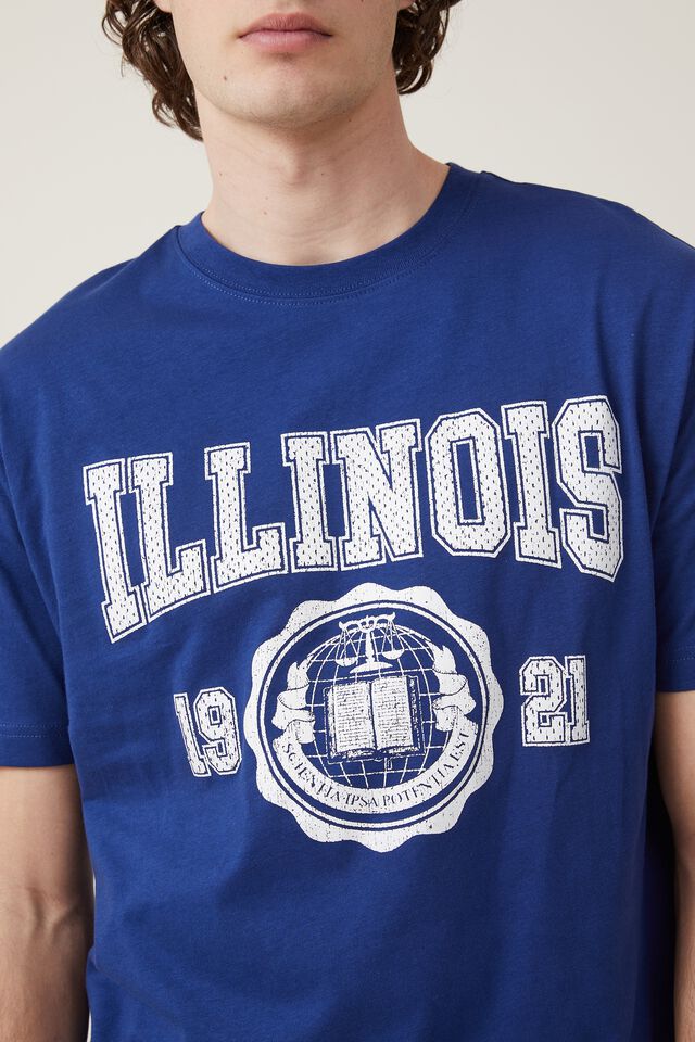 Loose Fit Sport T-Shirt, LIMOGES BLUE/ILLINOIS