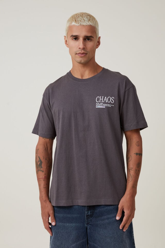 Loose Fit Art T-Shirt, FADED SLATE / CHAOS