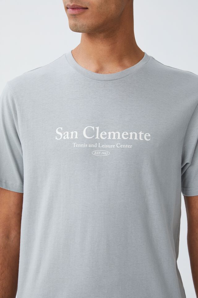 Tbar Text T-Shirt, BLUE HAZE/SAN CLEMENTE