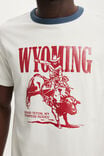 Fitted Graphic T-Shirt, VINTAGE WHITE / WYOMING - example image 4