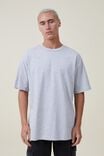 Box Fit Plain T-Shirt, LIGHT GREY MARLE - alternate image 1