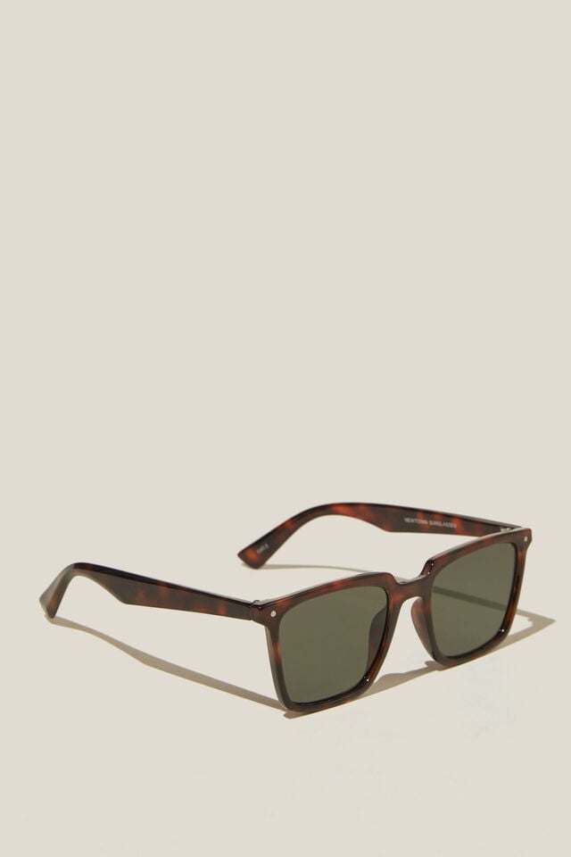Newtown Sunglasses, DARK TORT/DARK GREEN