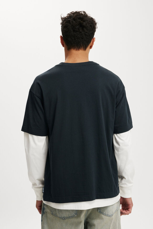 Kerokerokeroppi Box Fit T-Shirt, LCN SAN WASHED BLACK/KEROPPI MANGA