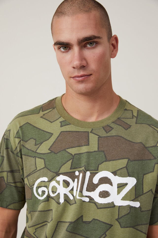 Gorillaz Loose Fit T-Shirt, LCN WMG CAMO/GORILLAZ - CAMO