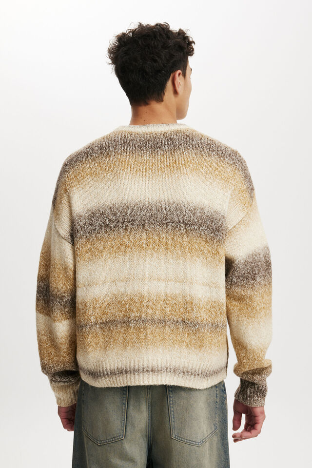 Ombre Crew Knit, LATTE OMBRE