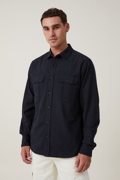 Greenpoint Long Sleeve Shirt, WASHED BLACK