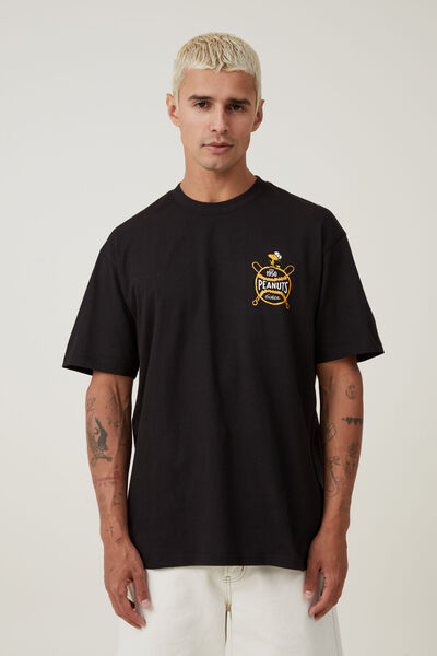 Loose Fit Pop Culture T-Shirt, LCN PEA BLACK / SNOOPY NEW YORK