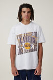 NBA Los Angeles Lakers Loose Fit T-Shirt, LCN NBA WHITE MARLE/LAKERS -VINTAGE COUR - alternate image 1