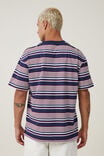 Camiseta - Loose Fit T-Shirt, TRUE MULBERRY EASY STRIPE - vista alternativa 3