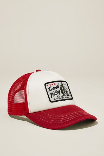 Boné - Trucker Hat, RED/BONE/DEATH VALLEY