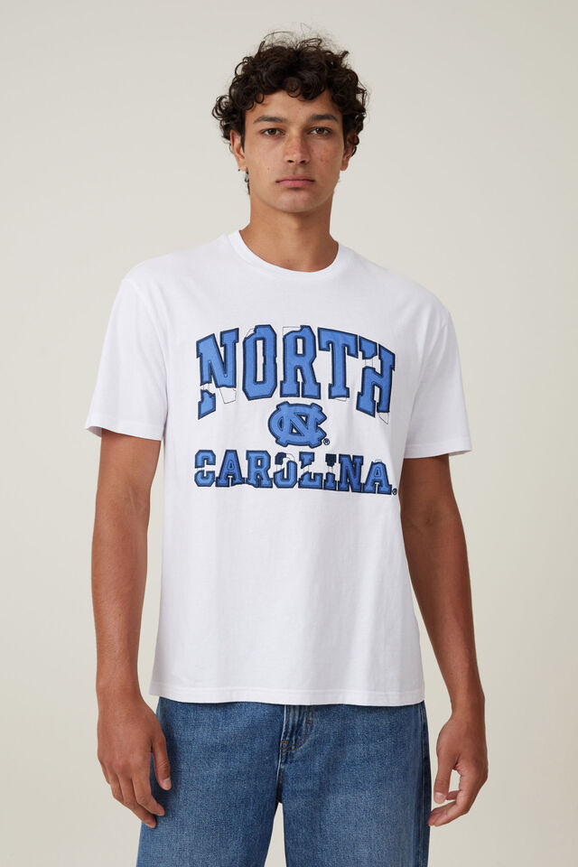North Carolina Loose Fit College T-Shirt, LCN IMG WHITE/NORTH CAROLINA - VINTAGE