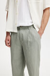 Linen Pleat Pant, WASHED MILITARY - alternate image 4