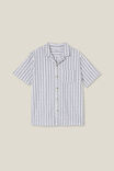 Riviera Short Sleeve Shirt, WHITE BLACK STRIPE - alternate image 5