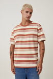 Camiseta - Loose Fit T-Shirt, TERRACOTTA SUN EVERYDAY STRIPE - vista alternativa 1
