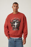 Box Fit Graphic Crew Sweater, BRUSCHETTA RED / OUT WEST - alternate image 1