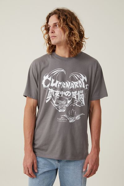 Loose Fit Pop Culture T-Shirt, LCN DIS SLATE STONE/DISNEY VILLAINS - CHERNAB