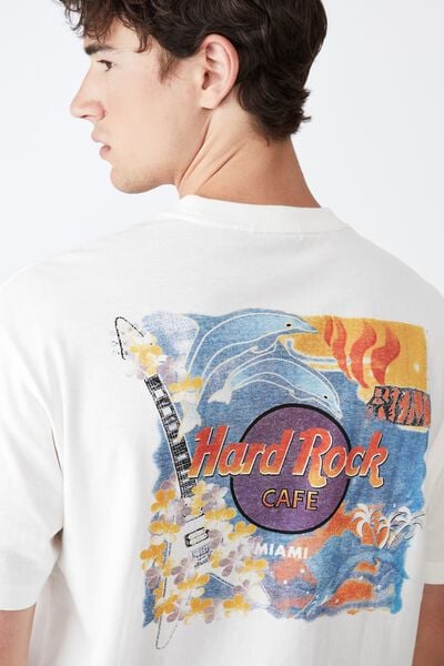 Hard Rock Cafe T-Shirt, LCN HRC VINTAGE WHITE/HARD ROCK CAFE - MIAMI