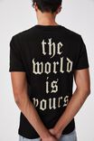 Tbar Collab Icon T-Shirt, LCN BRA BLACK/NAS - THE WORLD IS YOURS