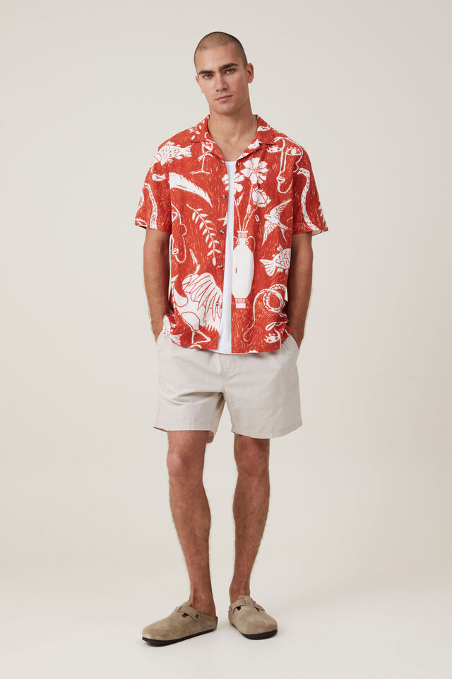 Cabana Short Sleeve Shirt, BEACH PARTY PRINT