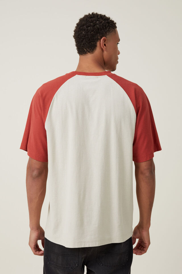 Premium Loose Fit Music T-Shirt, LCN BRA IVORY/BRUSCHETTA RED/MORGAN WALLEN -