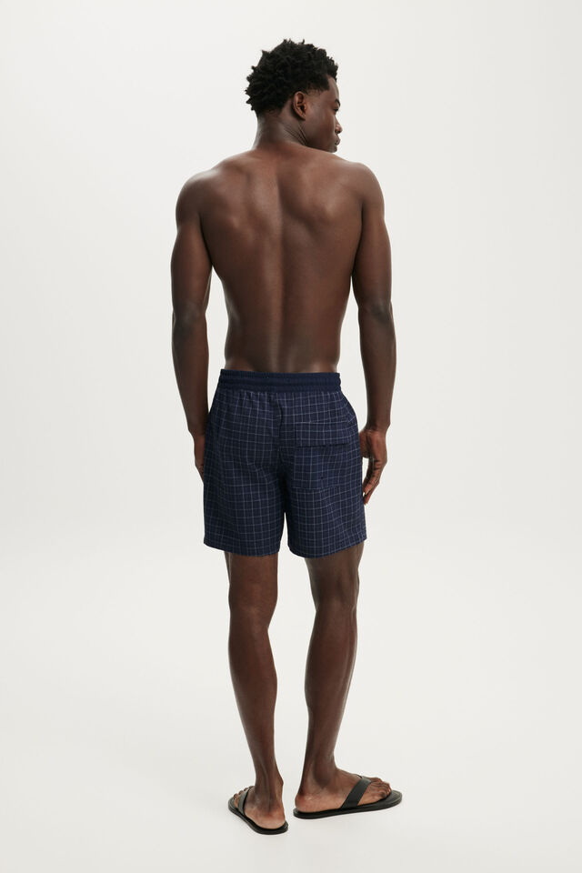 Stretch Swim Short, NAVY CHECK SEERUCKER