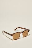 Leopold Polarized Sunglasses, DARK BROWN TORT / BRASS / BROWN - alternate image 3