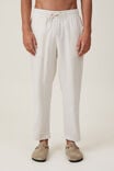 Linen Trouser, OATMEAL THIN STRIPE - alternate image 2