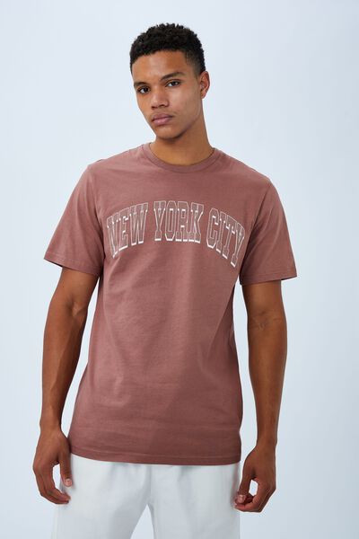 Tbar Sport T-Shirt, WASHED CHOCOLATE/NEW YORK CITY ARCH