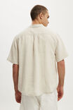 Camisas - Relaxed Linen Short Sleeve Shirt, OATMEAL - vista de exemplo 3