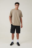 Box Fit Plain T-Shirt, GRAVEL STONE - alternate image 2