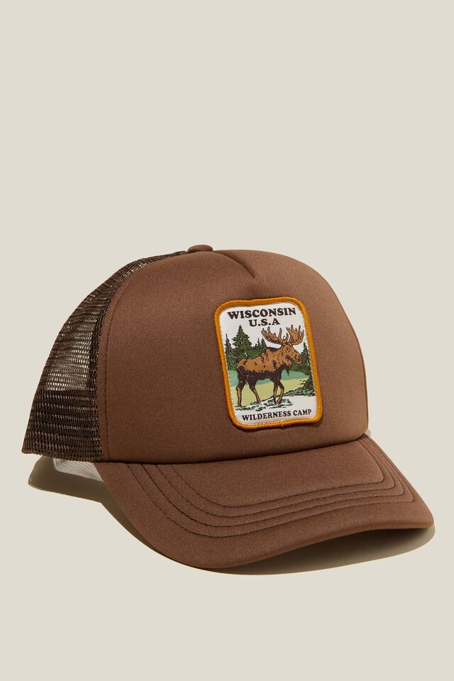 Boné - Trucker Hat, DARK CHOCOLATE / WISCONSIN U.S.A
